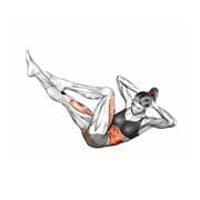 Bicycle Crunch Raised Legs