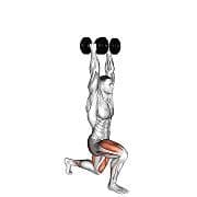 Overhead Dumbbell Lunge
