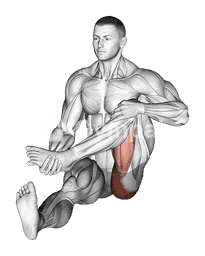 Sitting Foot To Chest Buttocks Stretch