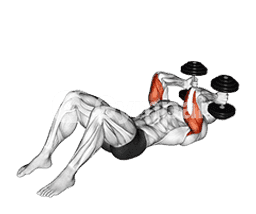 Dumbbell Lying Floor Skull Crusher