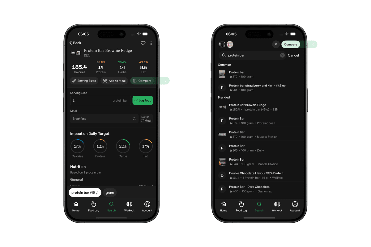 Compare Food Products