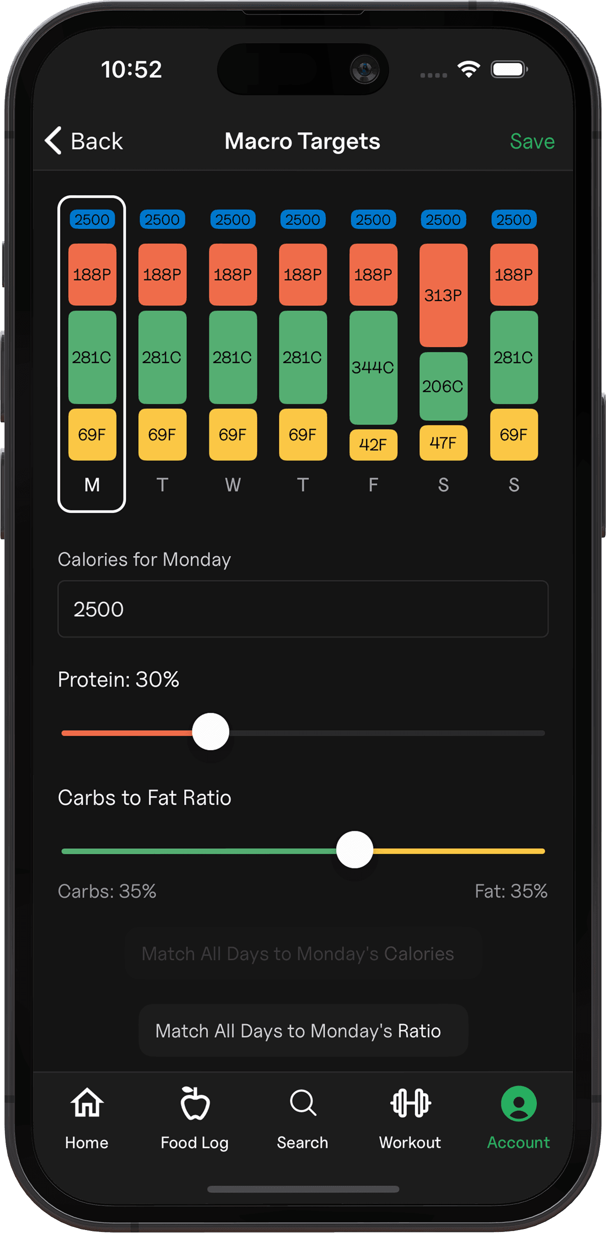 Set Daily Macro Goals