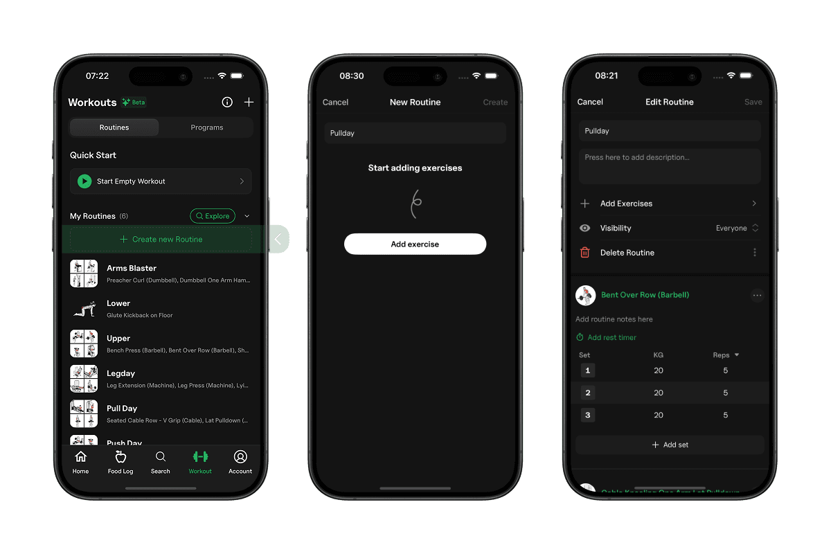 Exercise Logging Interface